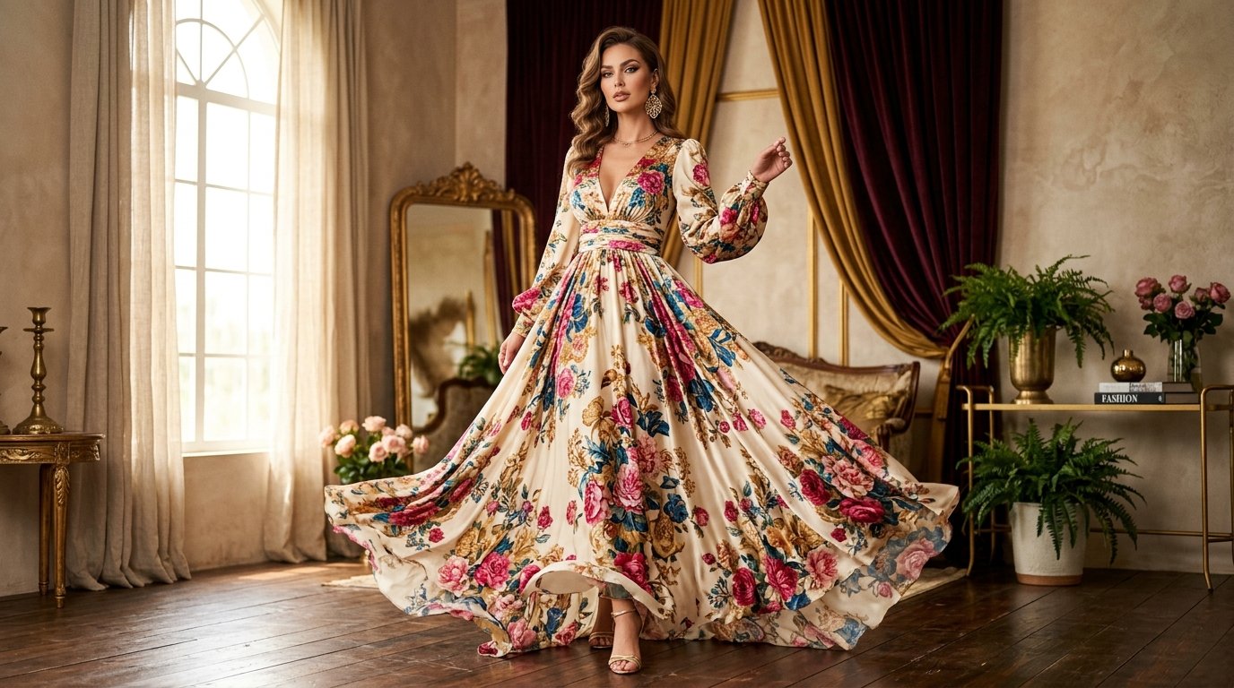 High Stylish Romio Prints Designer Gown